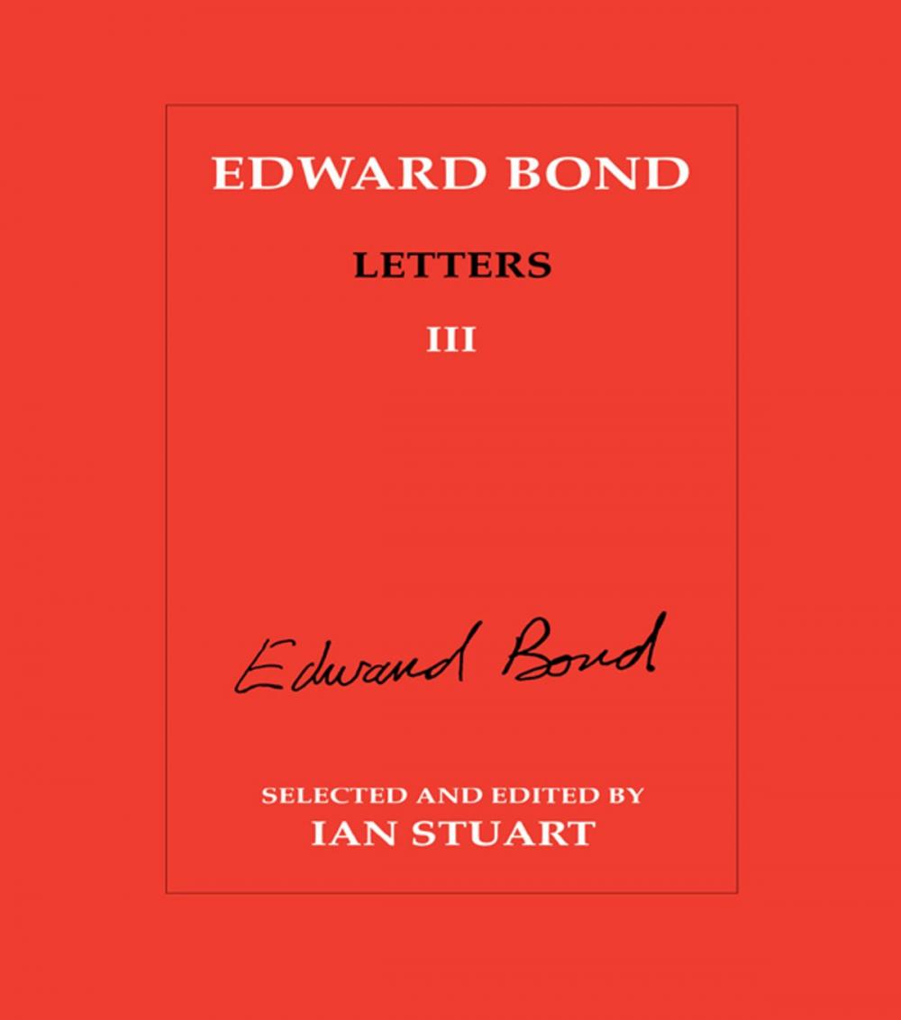 Big bigCover of Edward Bond: Letters 3