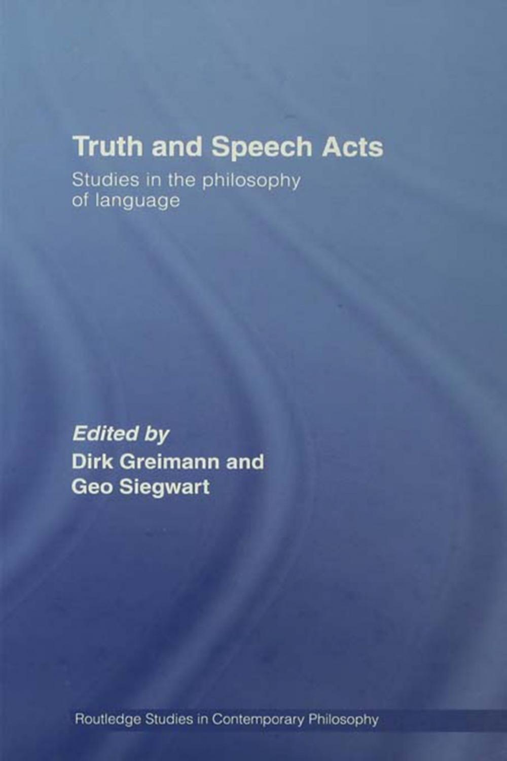 Big bigCover of Truth and Speech Acts