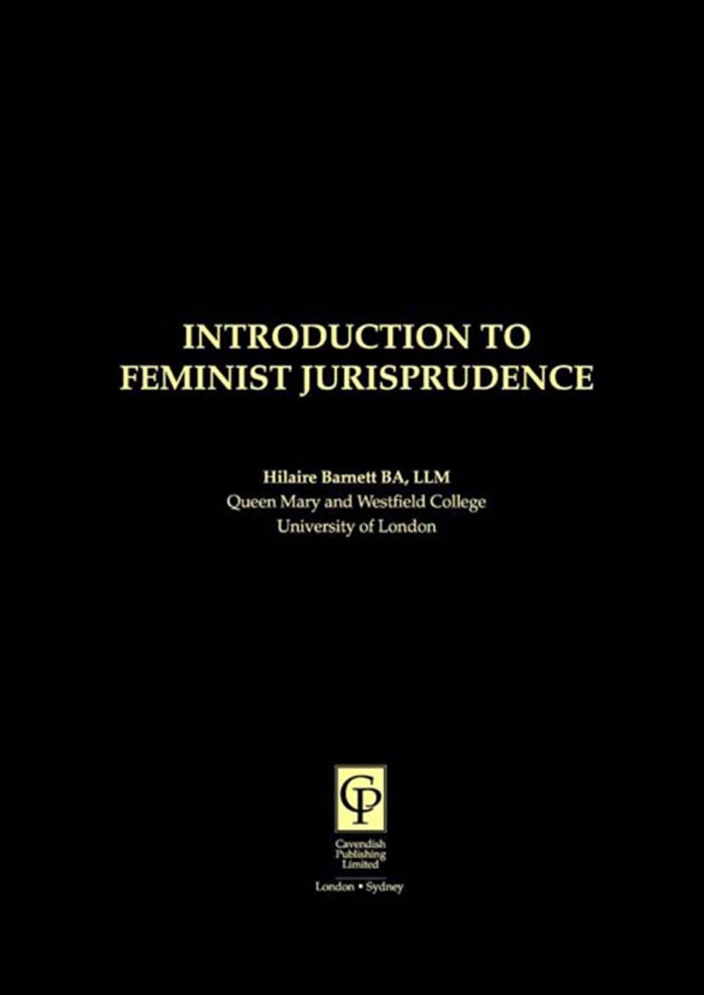 Big bigCover of Introduction to Feminist Jurisprudence