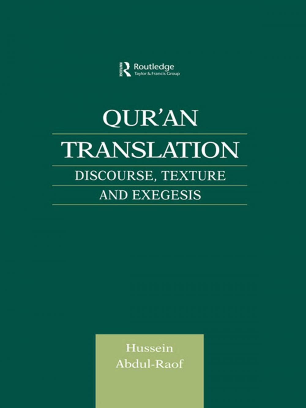 Big bigCover of Qur'an Translation