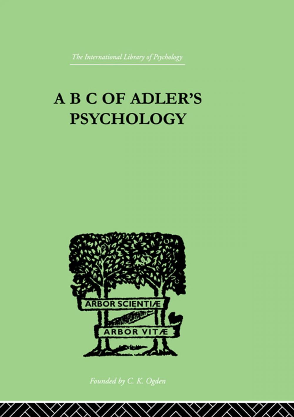 Big bigCover of A B C Of Adler'S Psychology