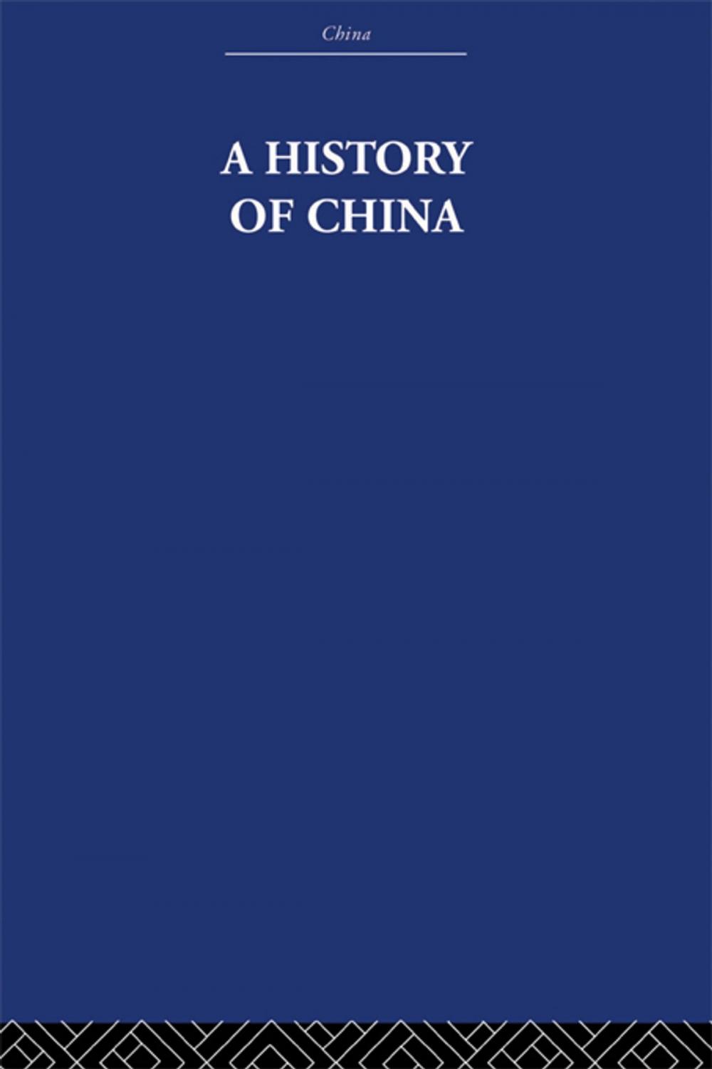 Big bigCover of A History of China
