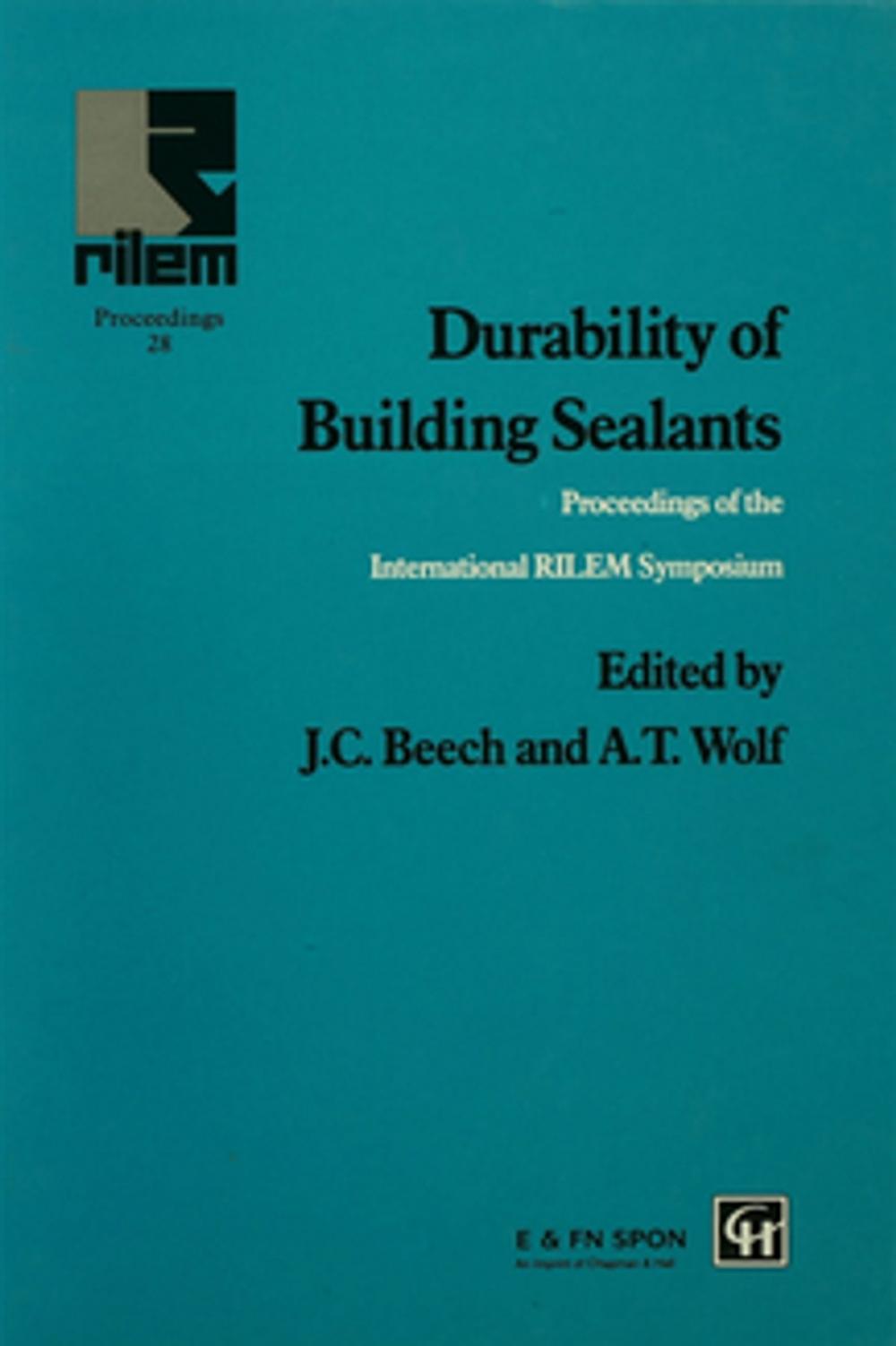 Big bigCover of Durability of Building Sealants