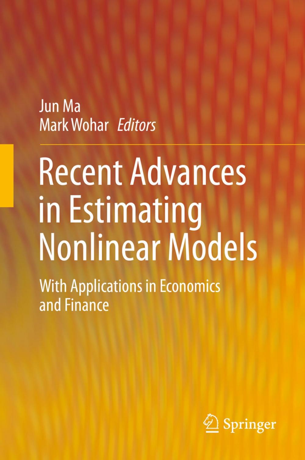 Big bigCover of Recent Advances in Estimating Nonlinear Models