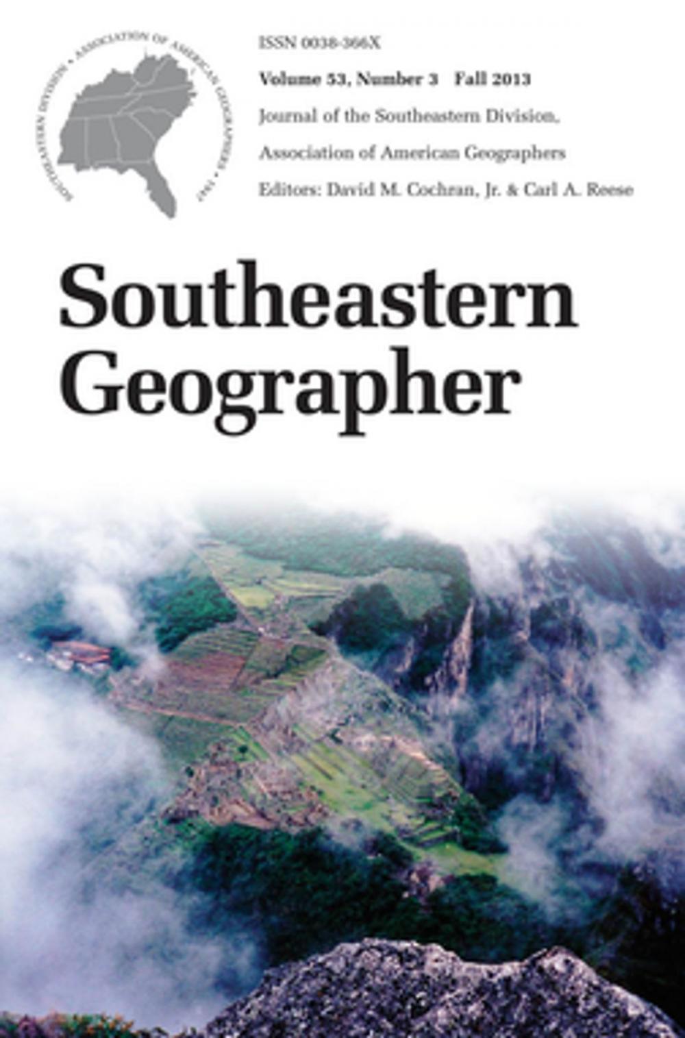 Big bigCover of Southeastern Geographer