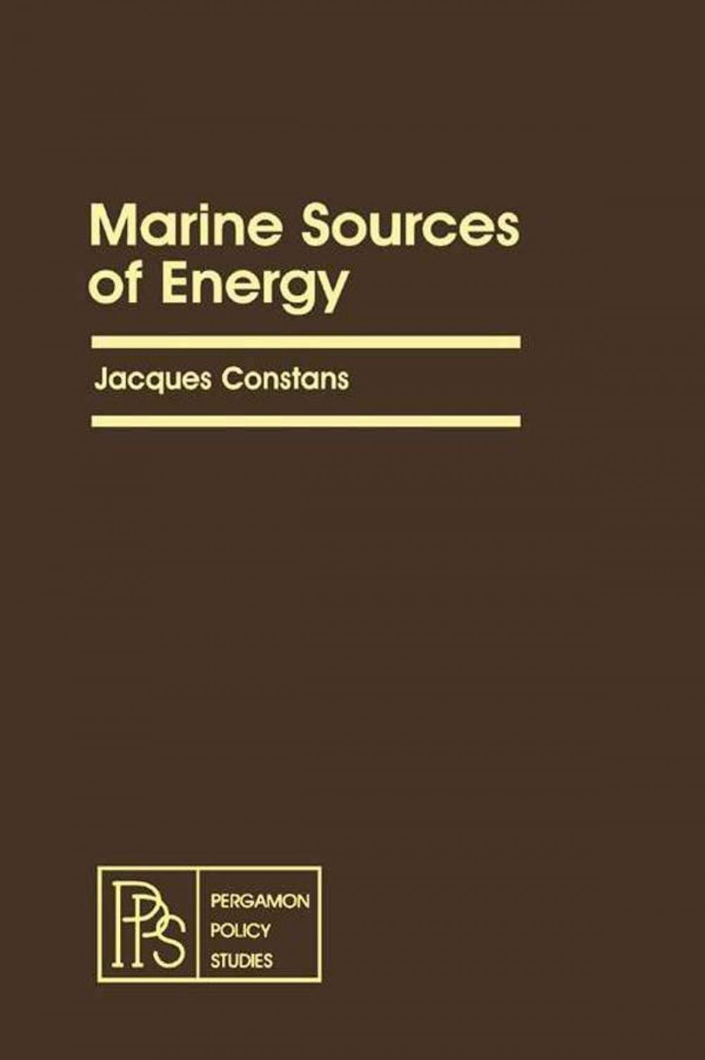 Big bigCover of Marine Sources of Energy