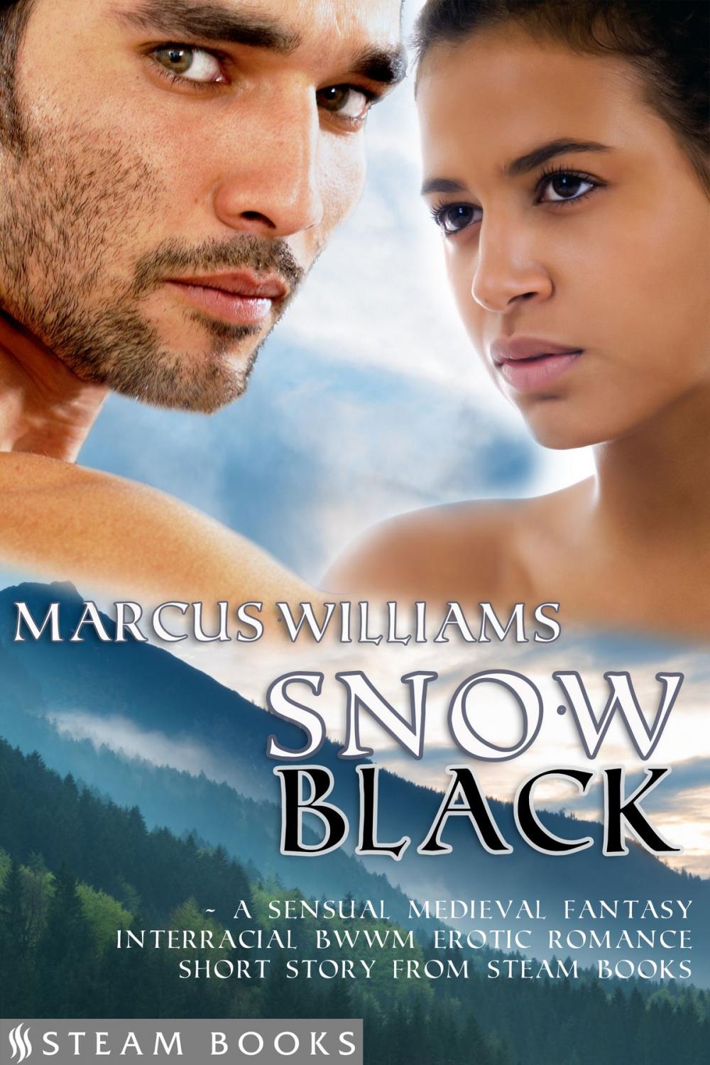 Big bigCover of Snow Black - A Sensual Medieval Fantasy Interracial BWWM Erotic Romance Short Story from Steam Books