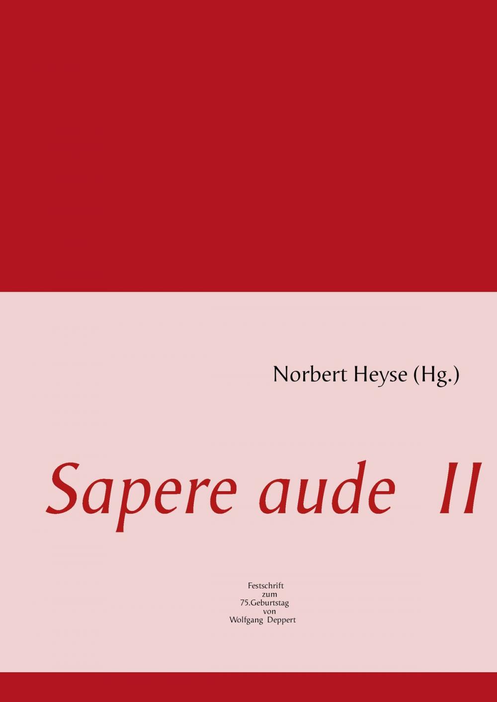 Big bigCover of Sapere aude II