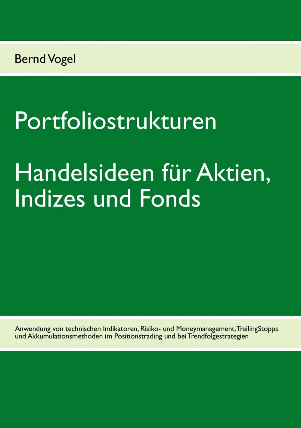 Big bigCover of Portfoliostrukturen - Handelsideen für Aktien, Indizes und Fonds