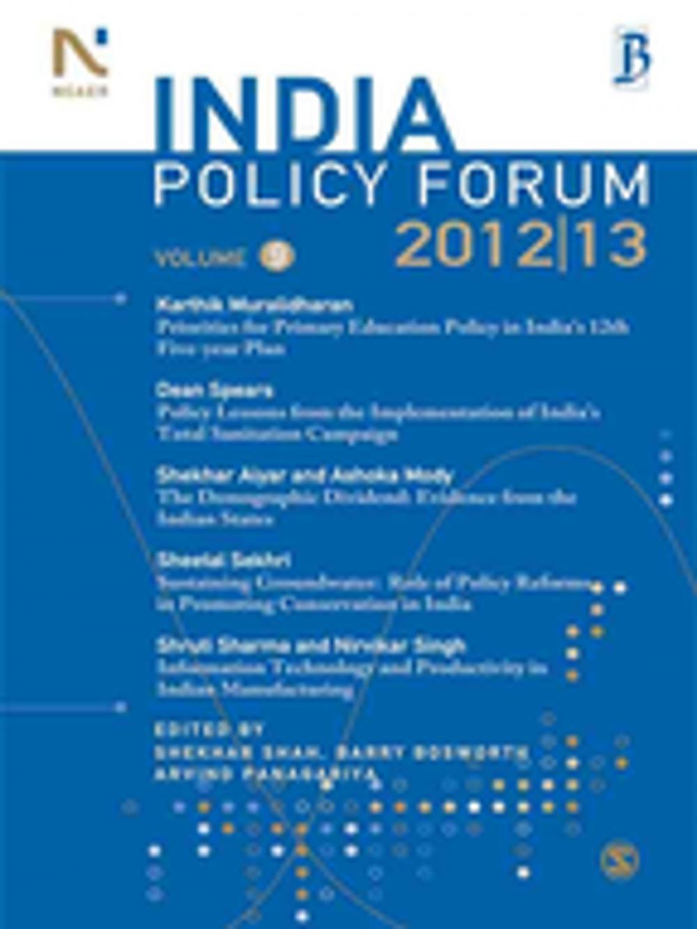 Big bigCover of India Policy Forum 2012-13