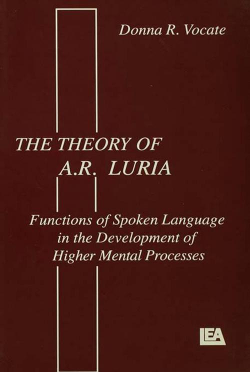 Cover of the book The theory of A.r. Luria by Donna R. Vocate, Taylor and Francis