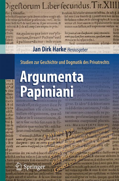 Cover of the book Argumenta Papiniani by , Springer Berlin Heidelberg