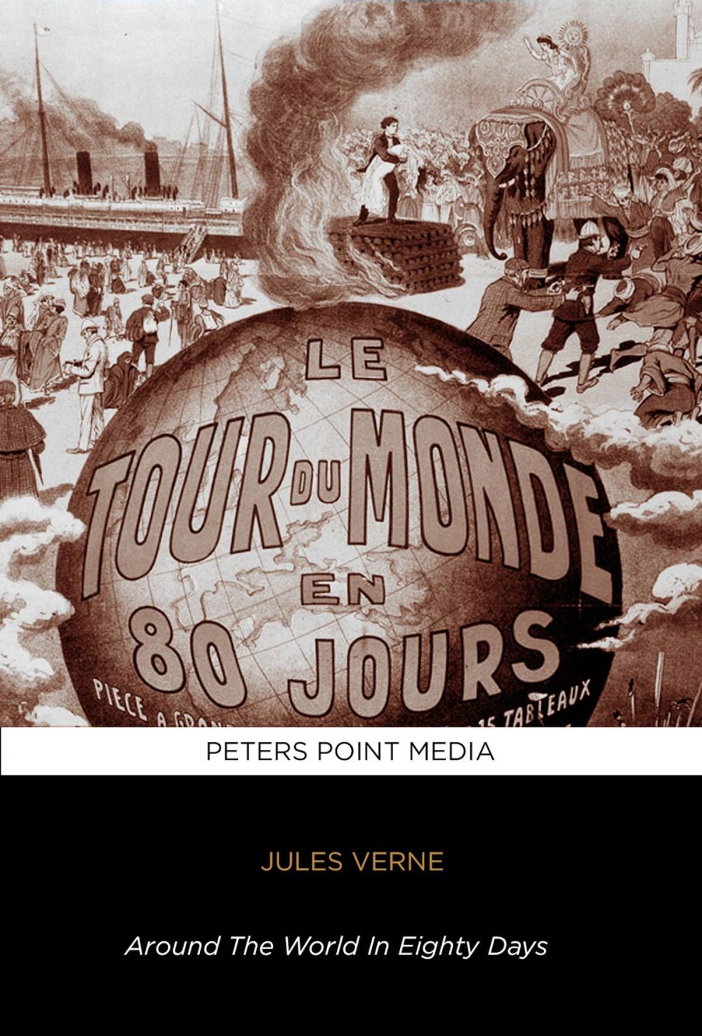 Big bigCover of Around the World in Eighty Days by Jules Verne - Bilingual French English Edition