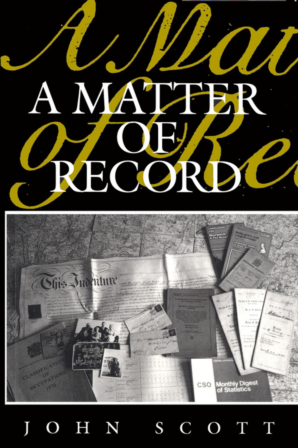 Big bigCover of A Matter of Record