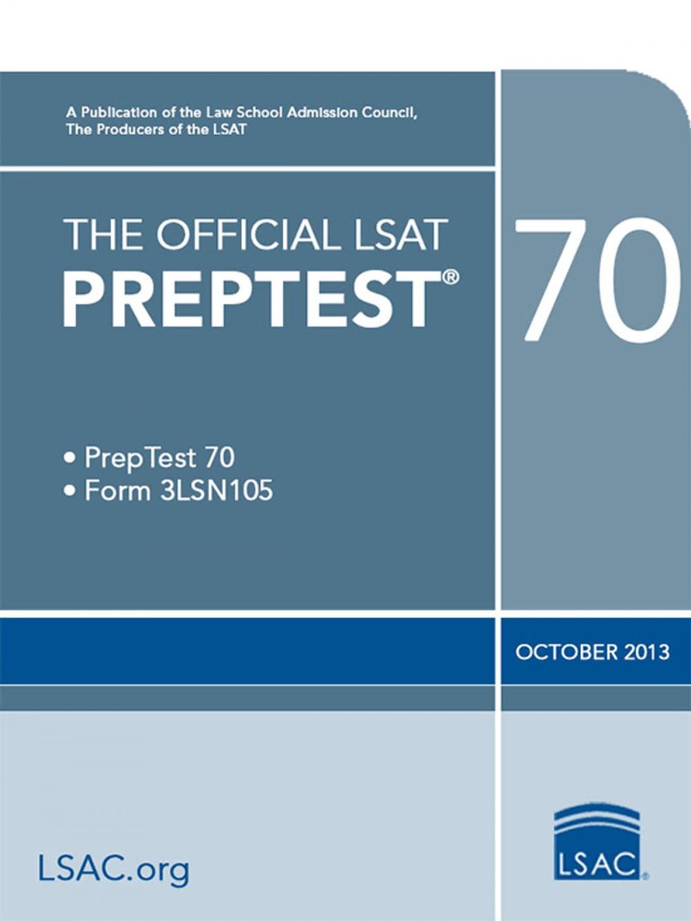 Big bigCover of The Official LSAT PrepTest 70