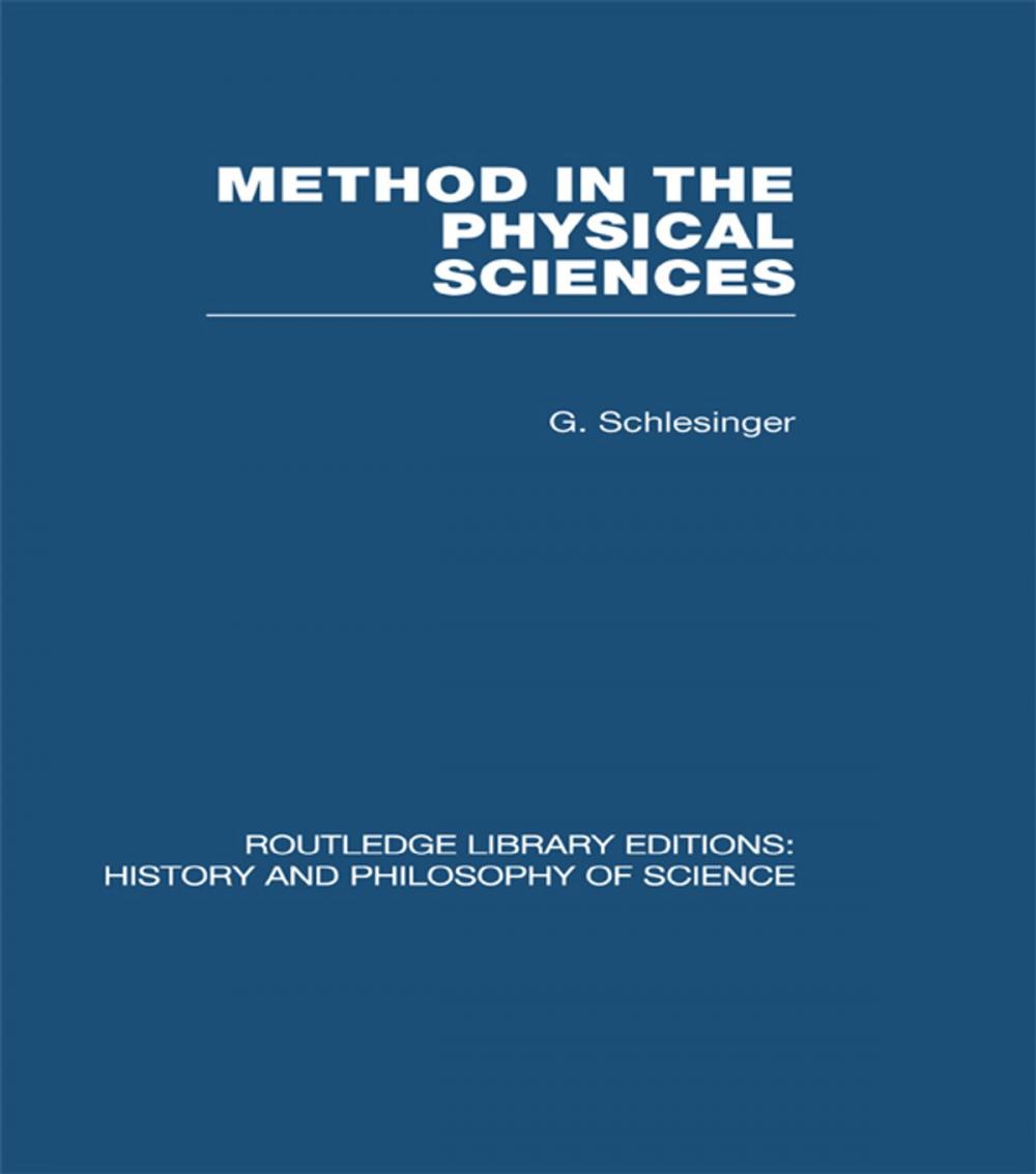 Big bigCover of Method in the Physical Sciences