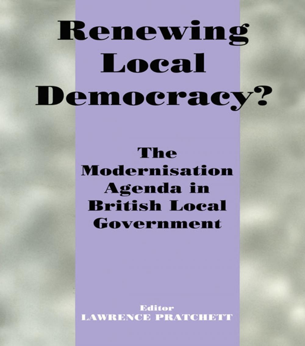 Big bigCover of Renewing Local Democracy?