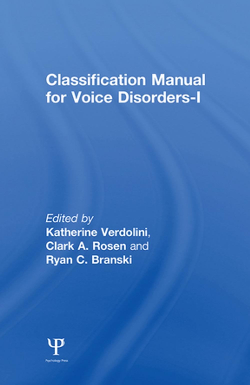 Big bigCover of Classification Manual for Voice Disorders-I