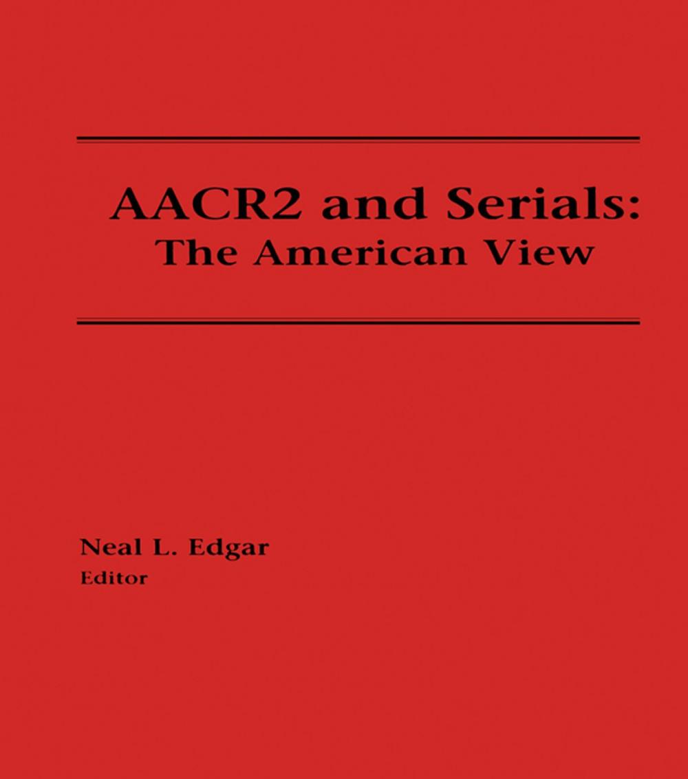 Big bigCover of AACR2 and Serials