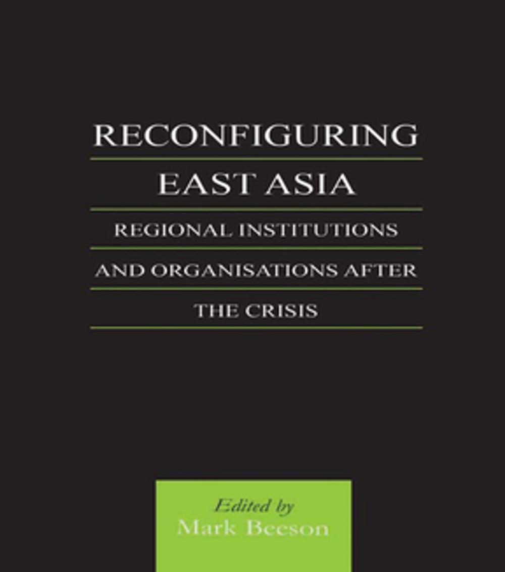 Big bigCover of Reconfiguring East Asia