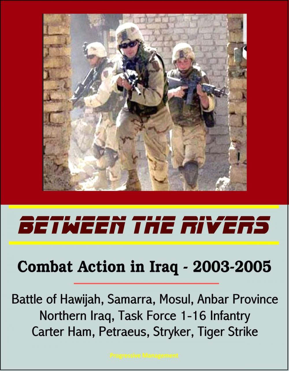 Big bigCover of Between the Rivers: Combat Action in Iraq - 2003-2005, Battle of Hawijah, Samarra, Mosul, Anbar Province, Northern Iraq. Task Force 1-16 Infantry, Carter Ham, Petraeus, Stryker, Tiger Strike