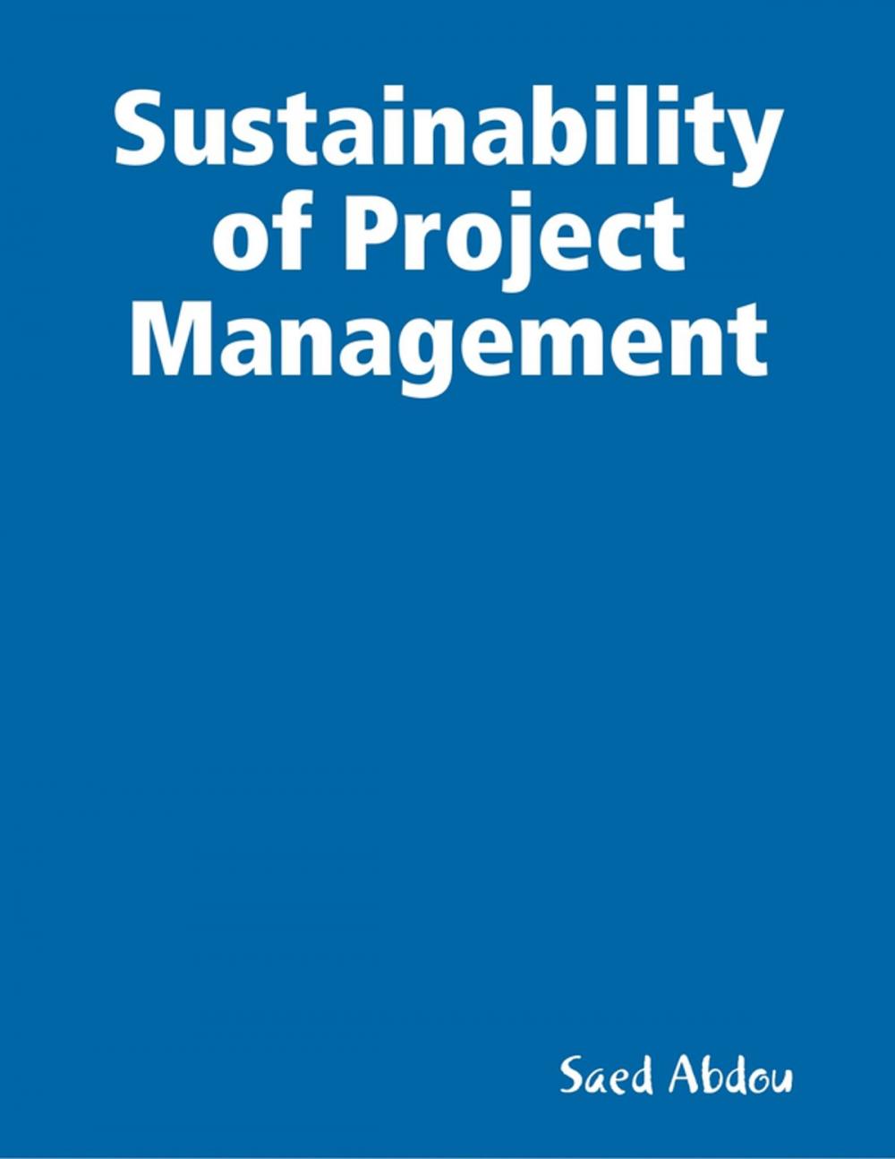 Big bigCover of Sustainability of Project Management