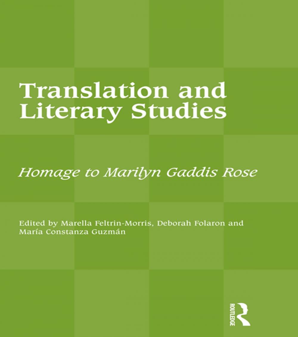 Big bigCover of Translation and Literary Studies