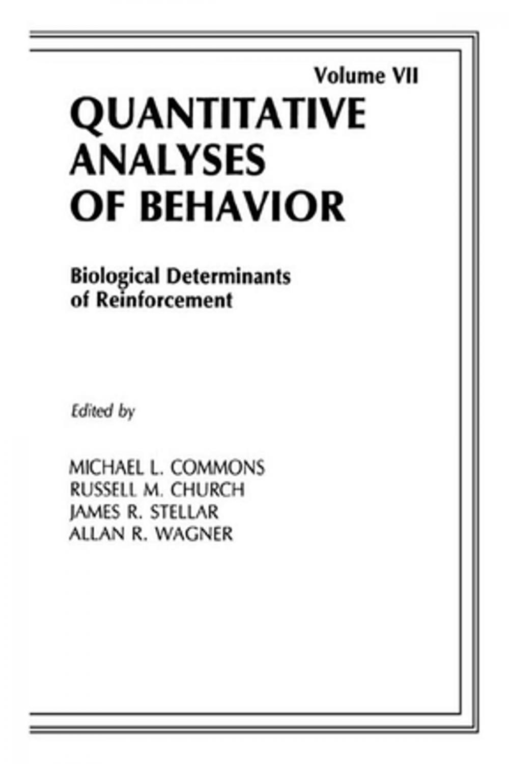 Big bigCover of Biological Determinants of Reinforcement