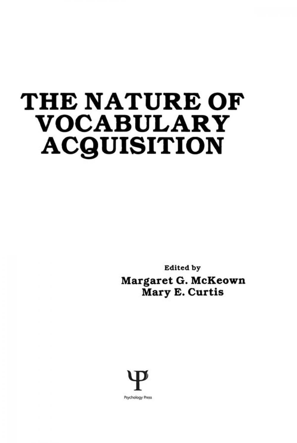 Big bigCover of The Nature of Vocabulary Acquisition