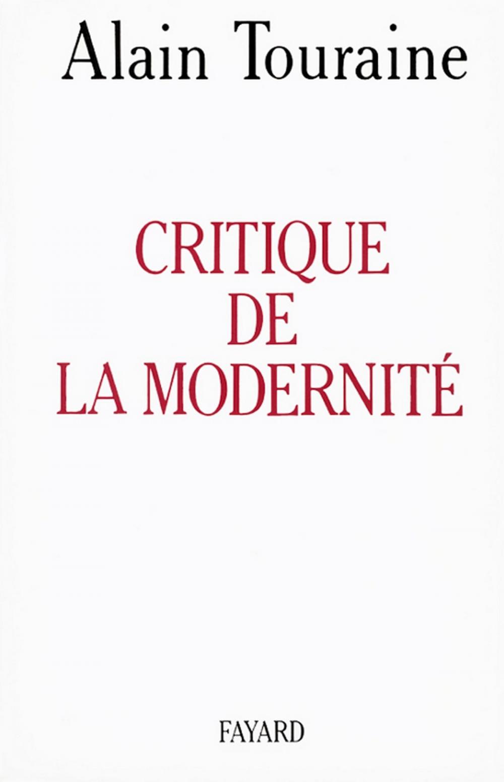 Big bigCover of Critique de la modernité