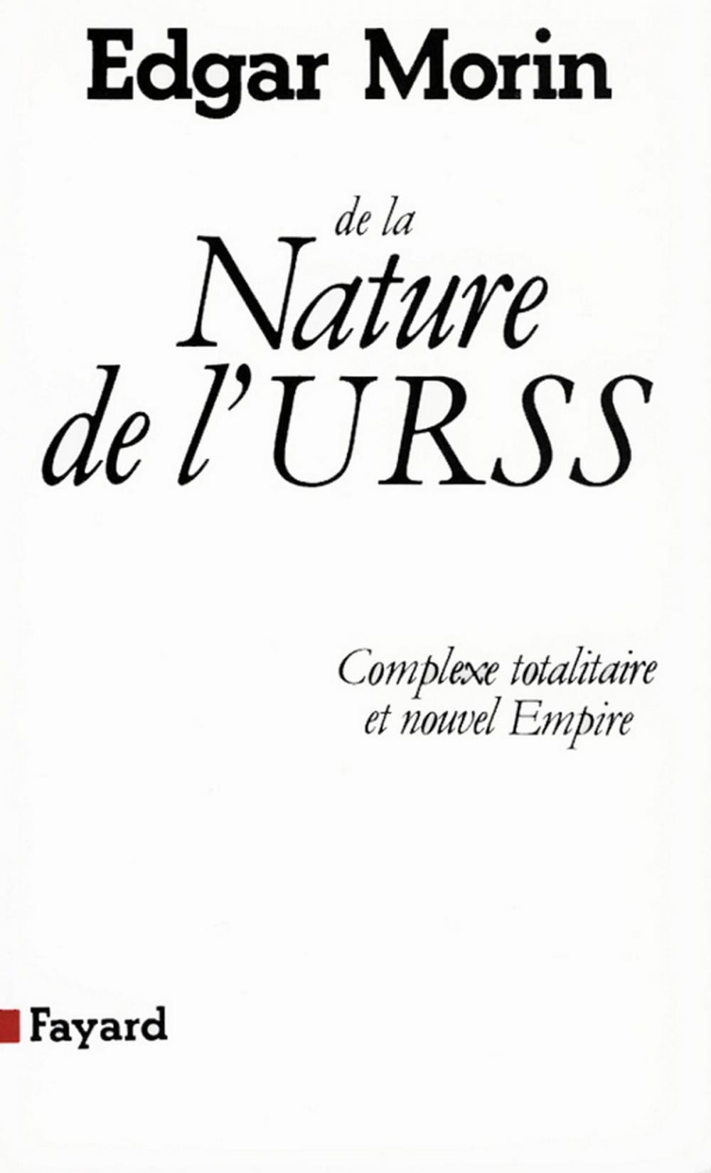 Big bigCover of De la Nature de l'URSS