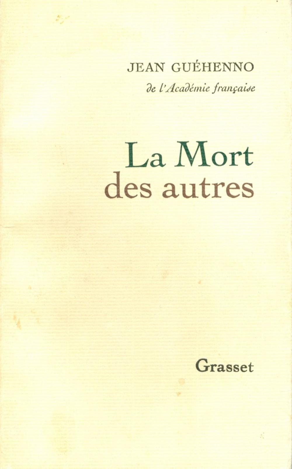 Big bigCover of La mort des autres