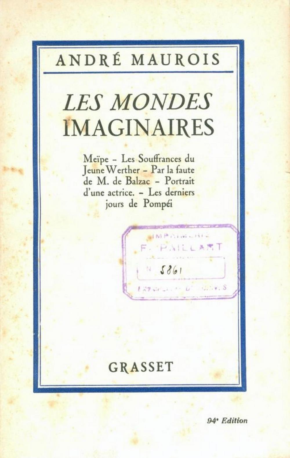 Big bigCover of Les mondes imaginaires