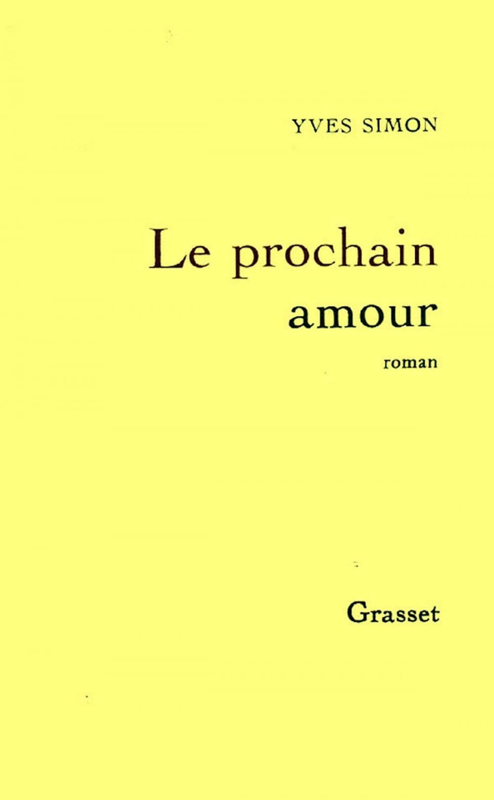 Big bigCover of Le prochain amour