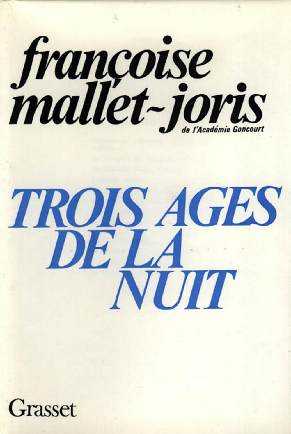 Big bigCover of Trois âges de la nuit