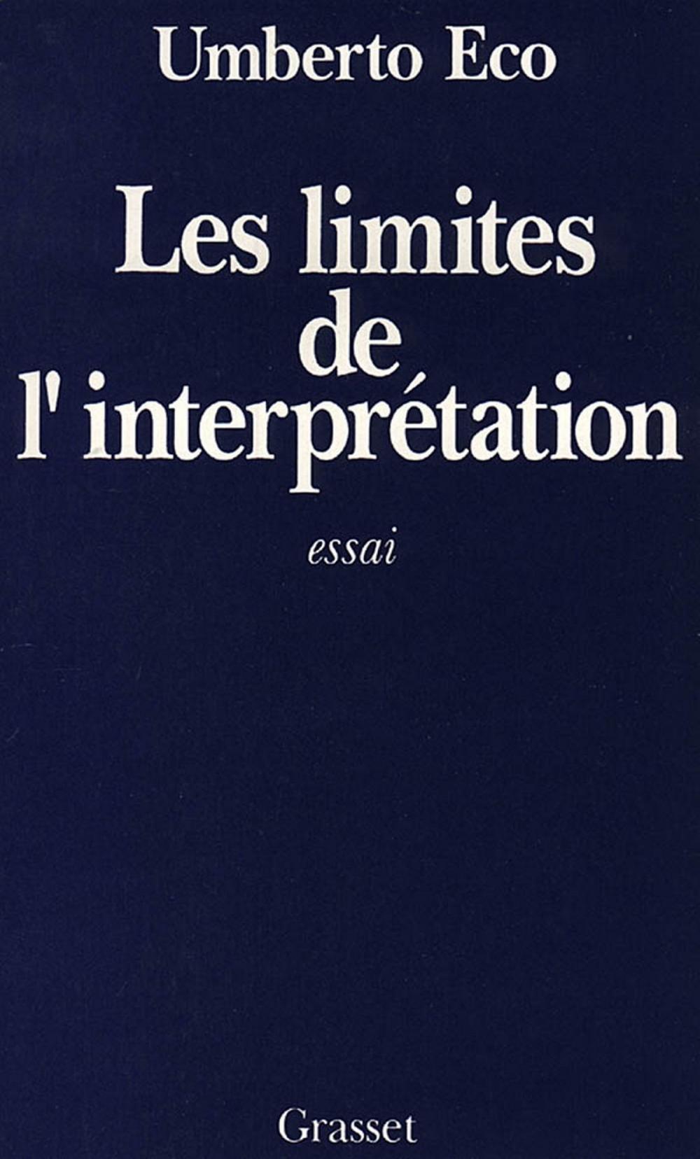 Big bigCover of Les limites de l'interprétation