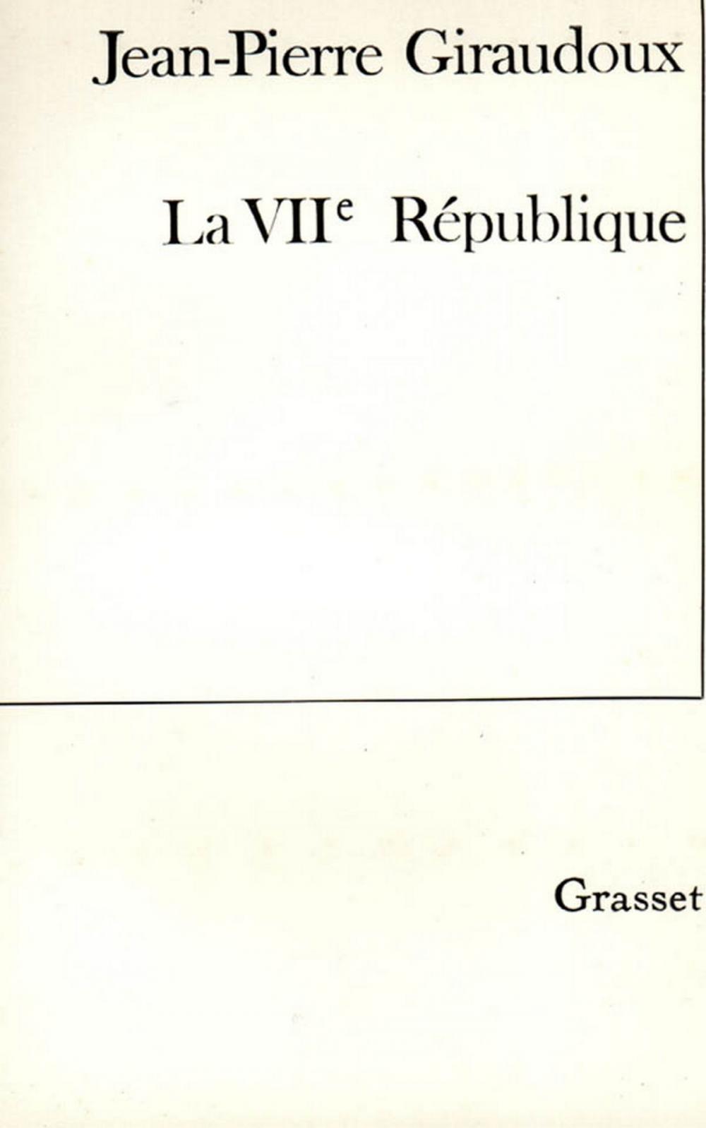 Big bigCover of La VIIe république