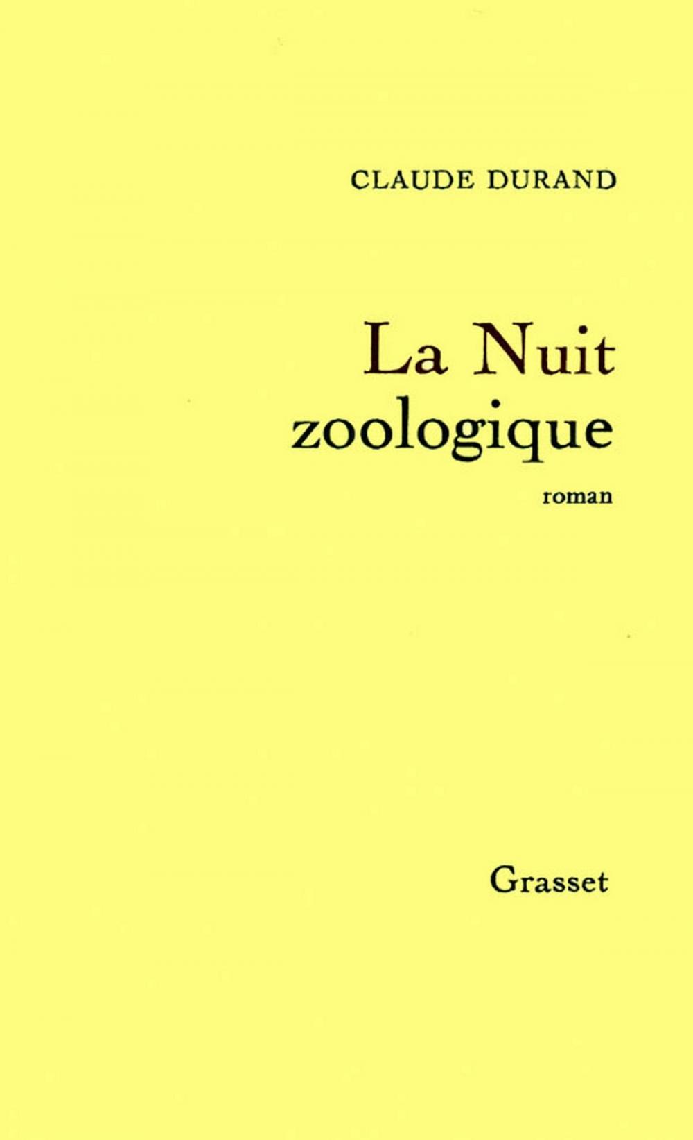 Big bigCover of La nuit zoologique