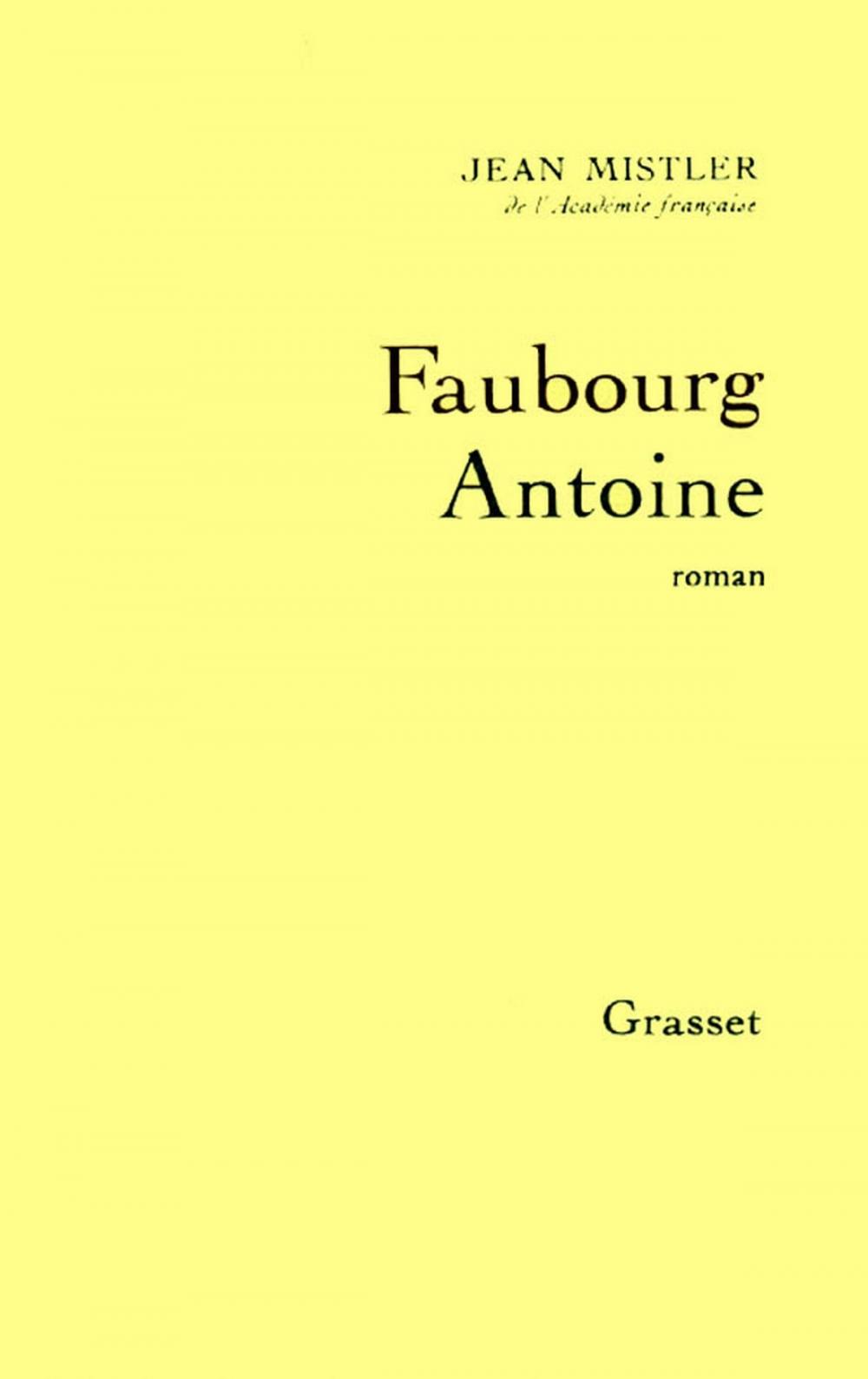 Big bigCover of Faubourg Antoine