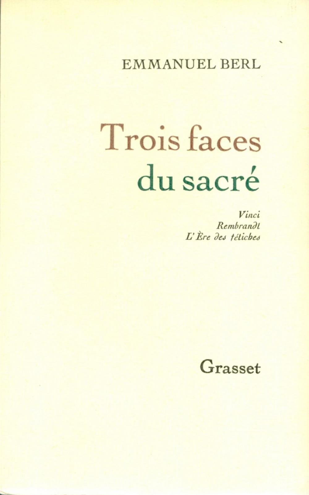 Big bigCover of Trois faces du sacré