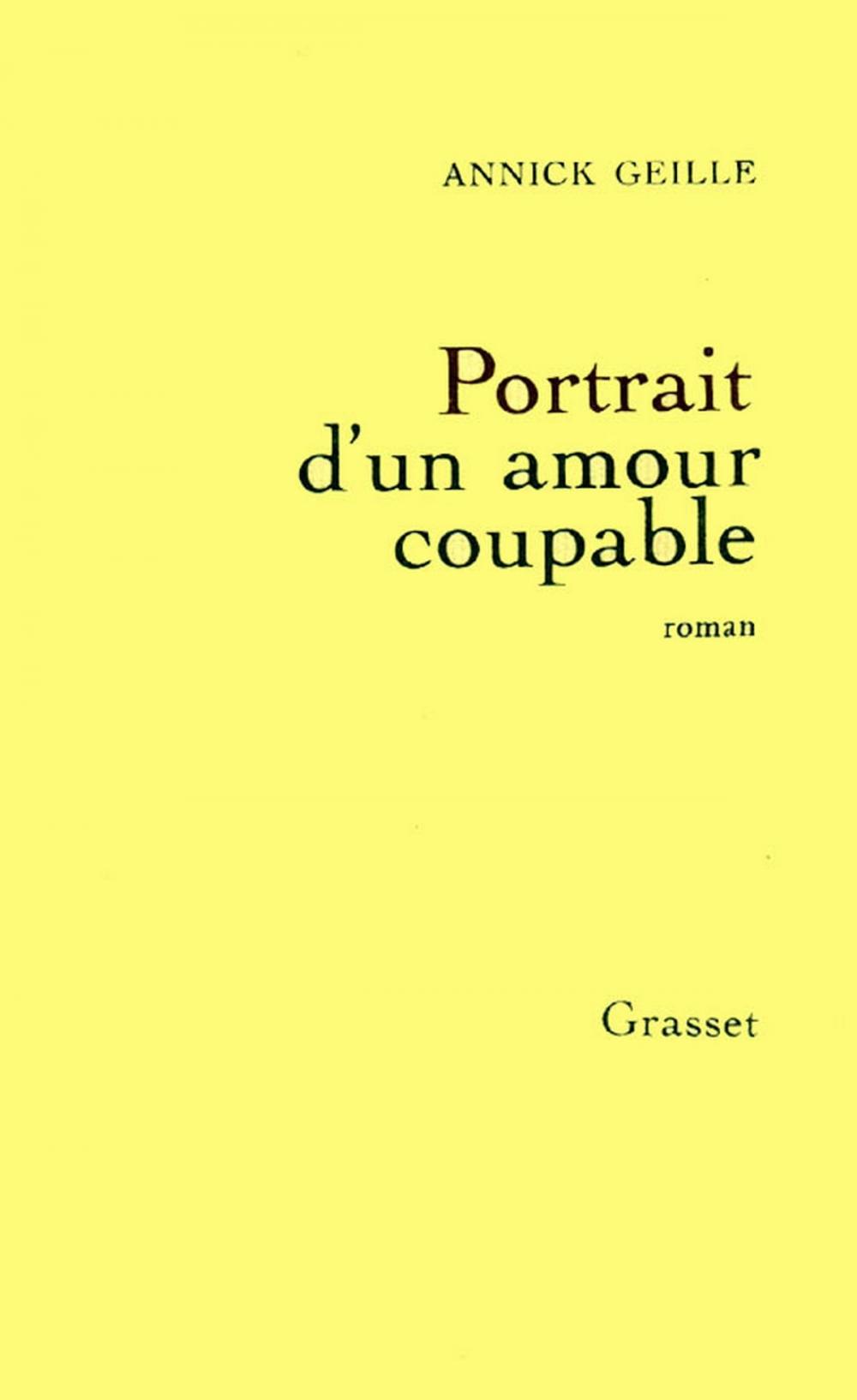 Big bigCover of Portrait d'un amour coupable