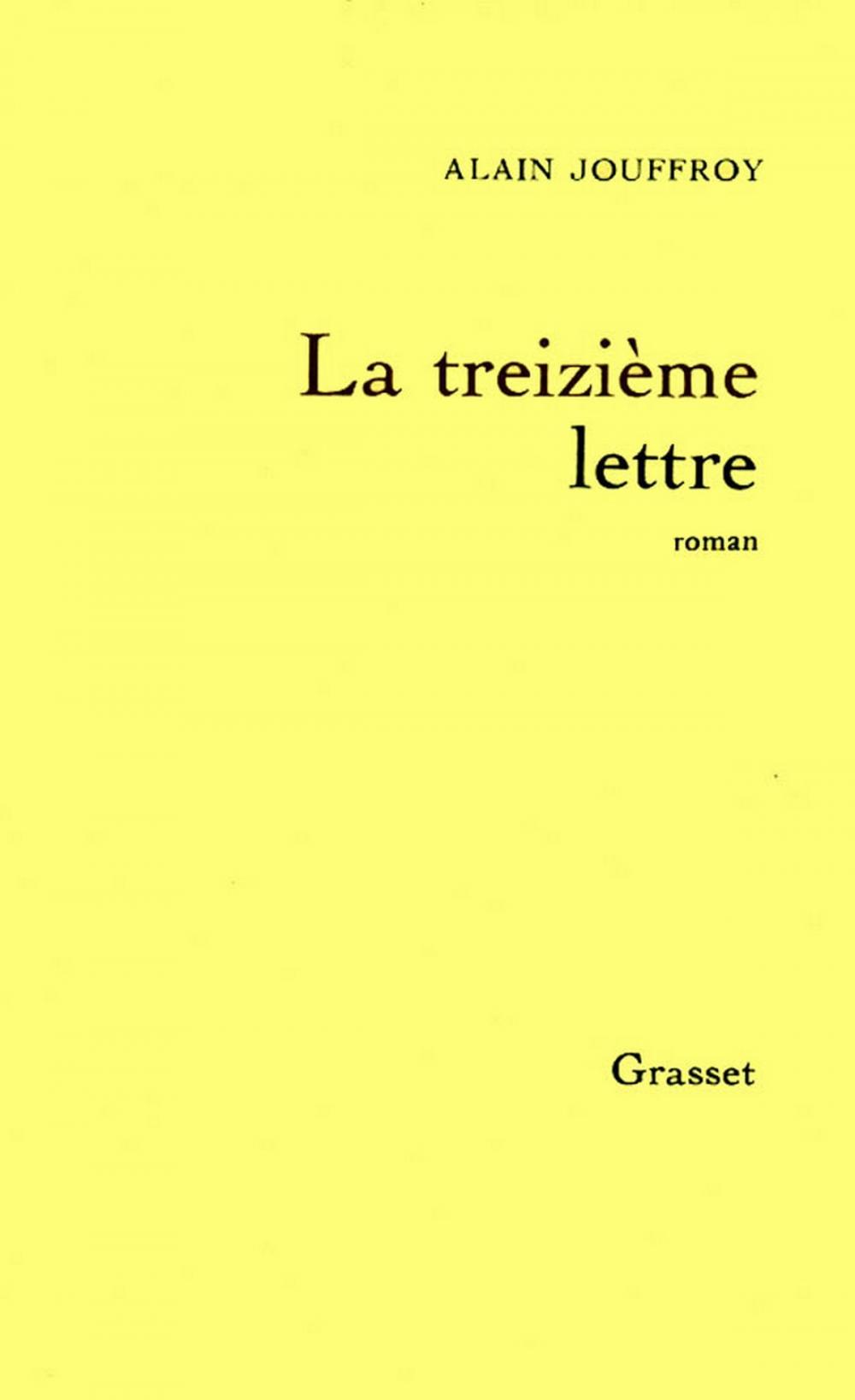 Big bigCover of La treizième lettre