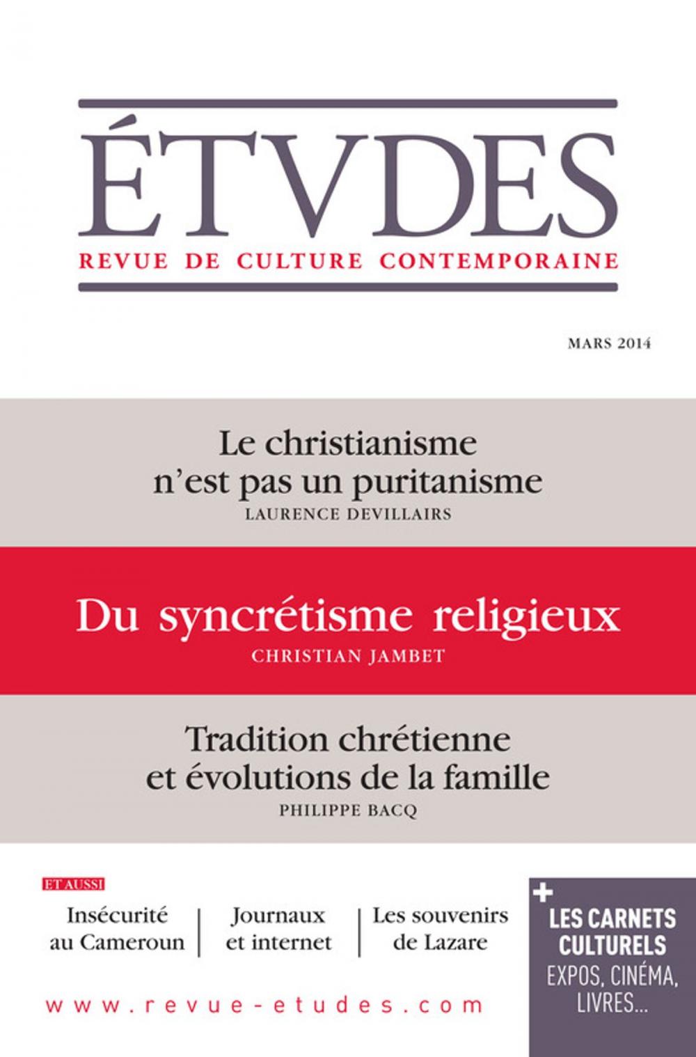 Big bigCover of Etudes Mars 2014