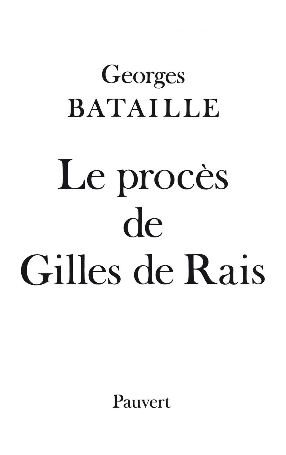 Big bigCover of Le Procès de Gilles de Rais