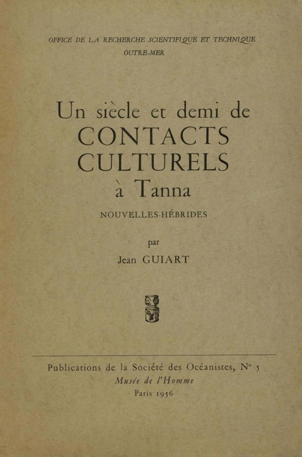 Big bigCover of Un siècle et demi de contacts culturels à Tanna, Nouvelles-Hébrides