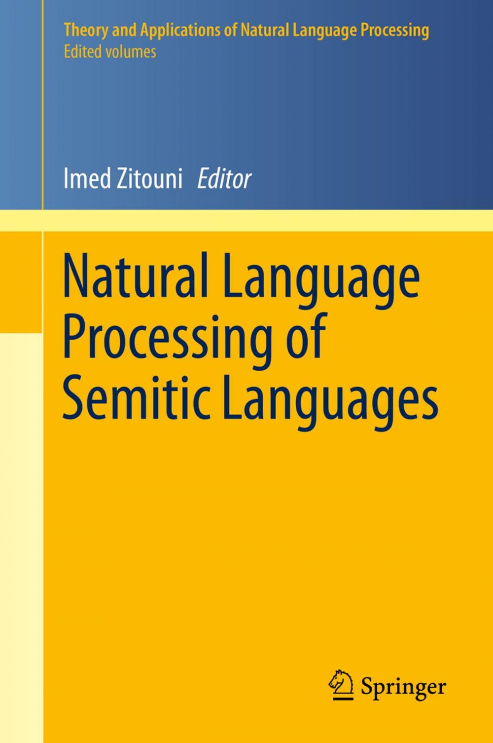 Big bigCover of Natural Language Processing of Semitic Languages