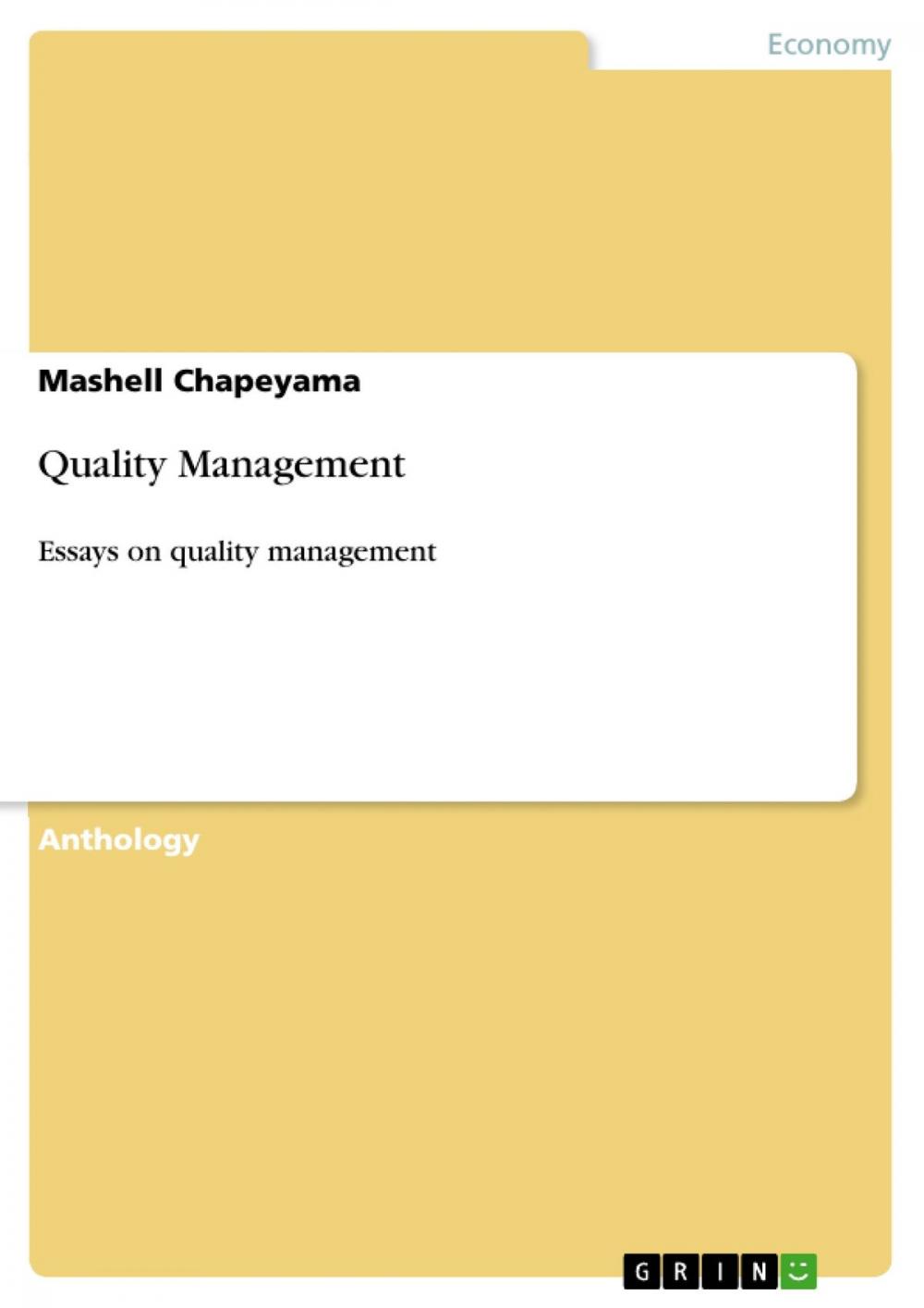 Big bigCover of Quality Management