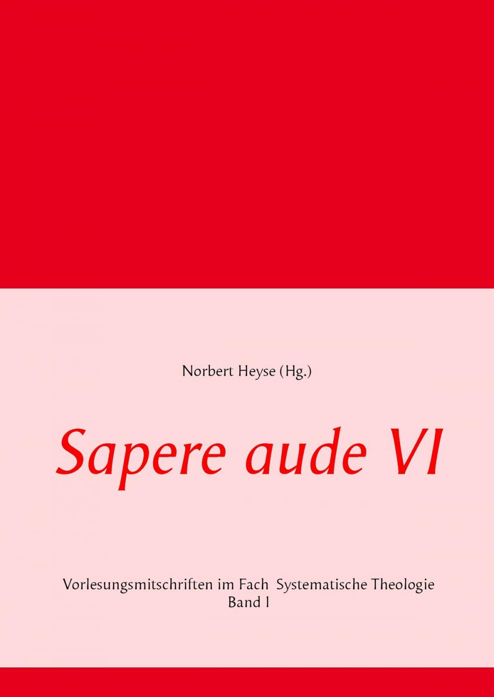 Big bigCover of Sapere aude VI