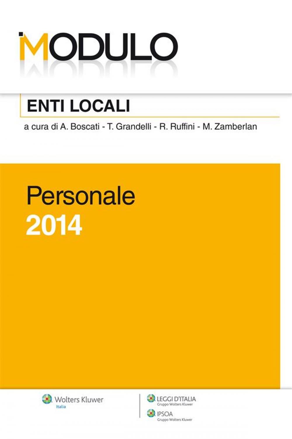 Big bigCover of Modulo Enti locali 2014 - Personale