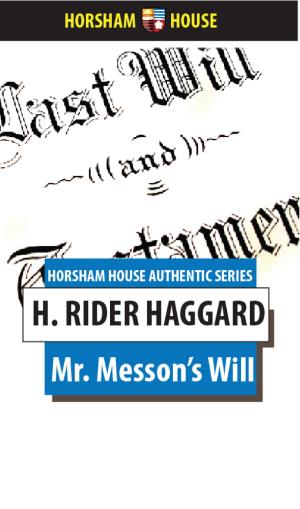 Book cover of Mr Messon's Will
